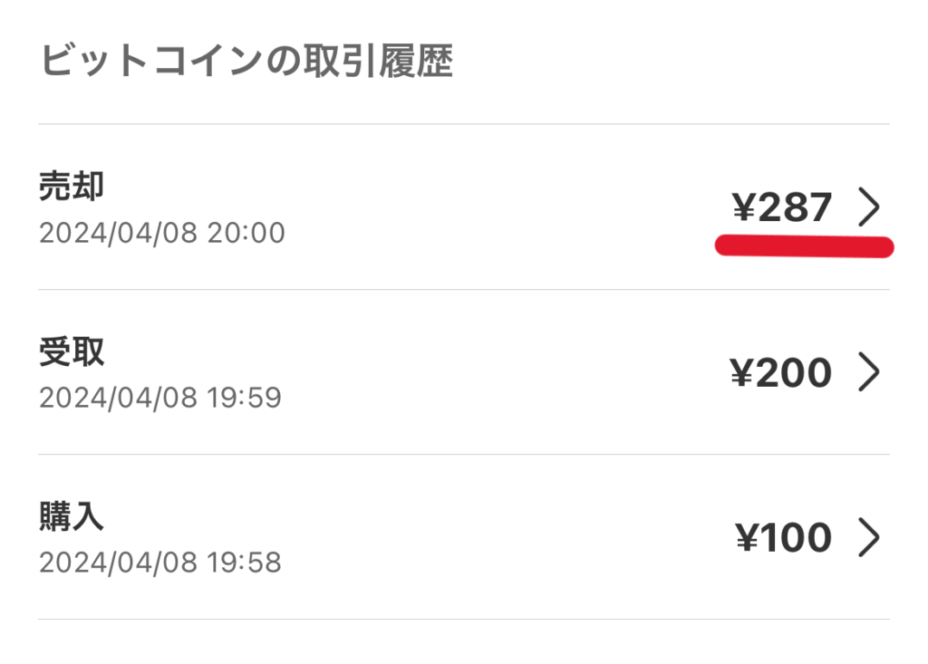 メルカリでのビットコイン取引やってみた！即売りしたらマイナスに…？